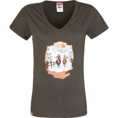 Tee The North Face Manga Corta Never Stop Exploring Series Mujer - Verde - Chile ALB982073